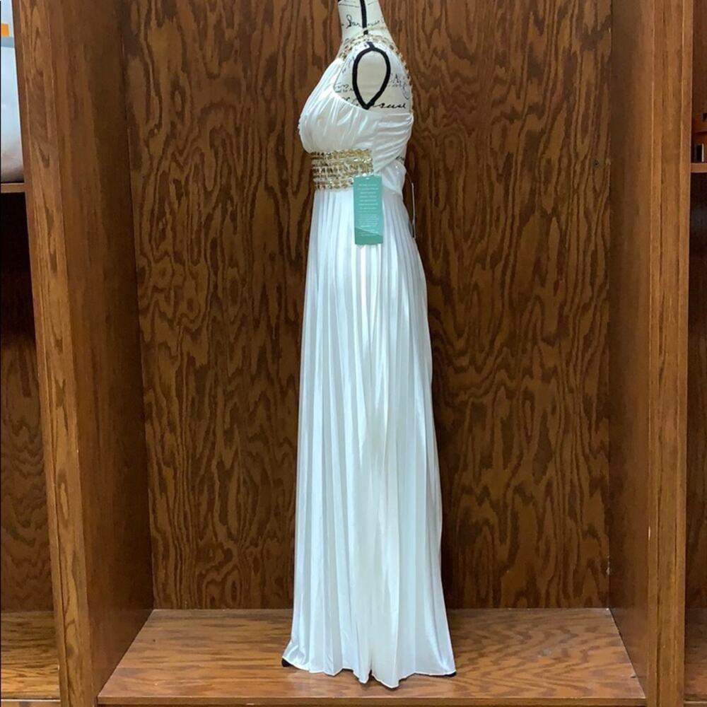 My Michelle One Shoulder Pleated Jeweled Gown - Picture 6 of 14